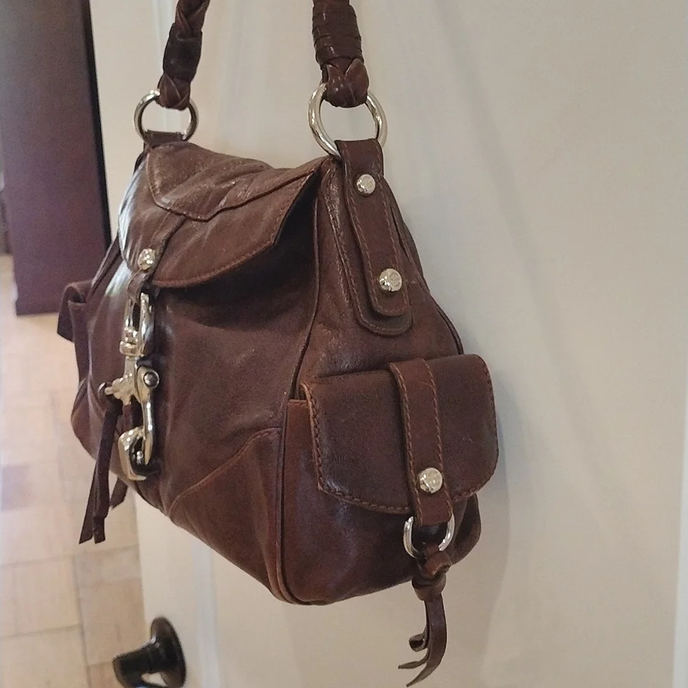 Francesco Biasia Hobo Bag Rich Soft Brown Leather / Suede - Picture 4 of 16